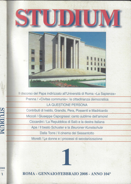 Studium n. 1 Anno 2008