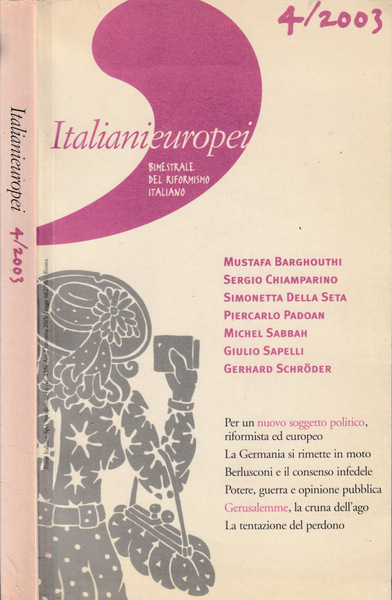 Italianieuropei 4/2003 Bimestrale del riformismo italiano