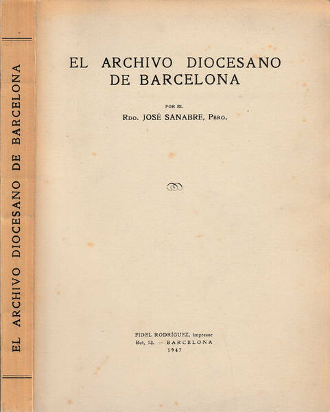 El archivio diocesano de Barcelona