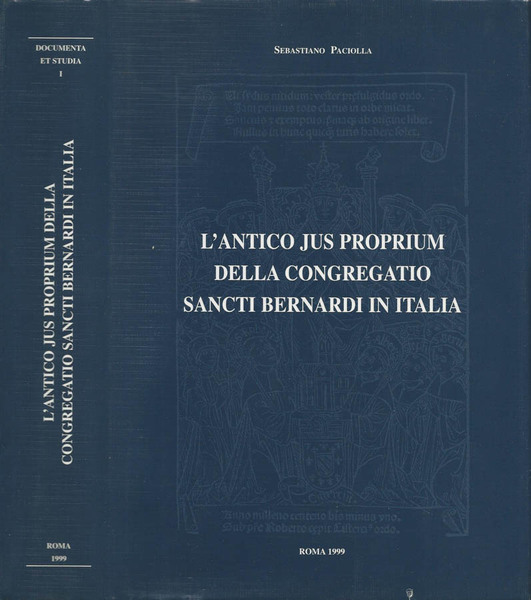 L'antico Jus proprium della congregatio Sancti Bernardi in Italia