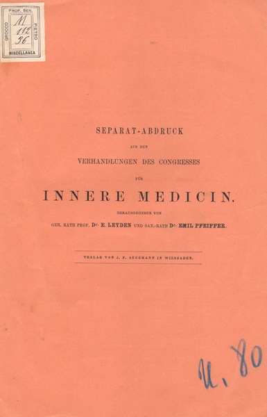 Ueber die behandlung des typhus abdominalis mit blutserum von typhus-reconvalescenten