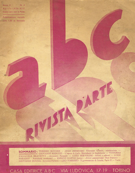 ABC RIVISTA D'ARTE ANNO V N.4