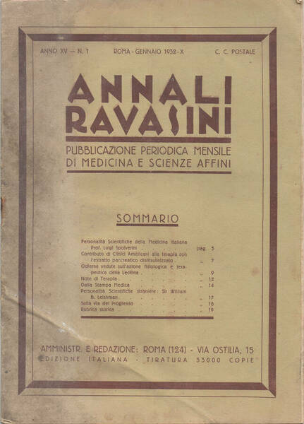 Annali Ravasini - 1932