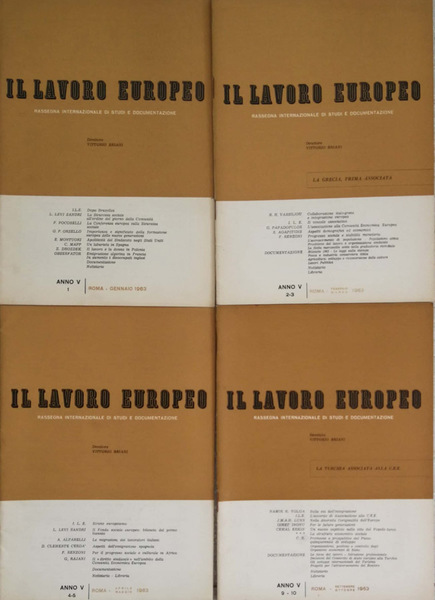 Il lavoro europeo Anno V-N° 1; 2-3; 4-5; 9-10