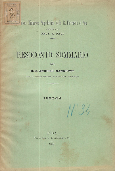 Resoconto sommario 1892-94