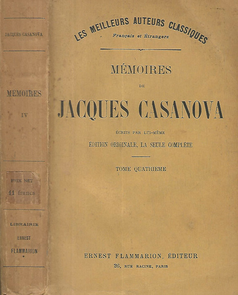 Memoires de Jacques Casanova Tomo IV