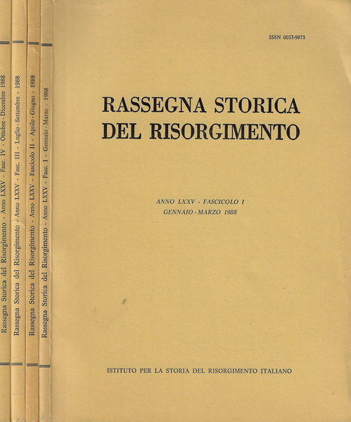 Rassegna Storica del Risorgimento Anno LXXV- 1988