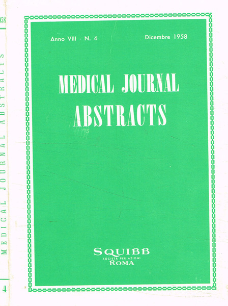 Medical journal abstracts. Rassegna della letteratura medica mondiale. Anno VIII, …
