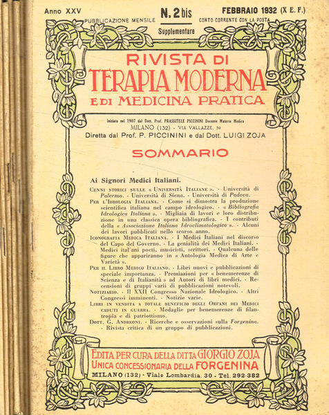 Rivista di terapia moderna e di medicina pratica. Fasc.2bis, 3, …