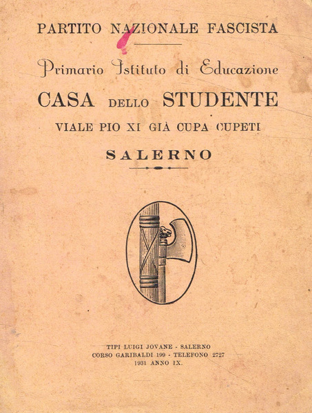 Primario istituto di educazione Casa dello studente viale Pio XI …