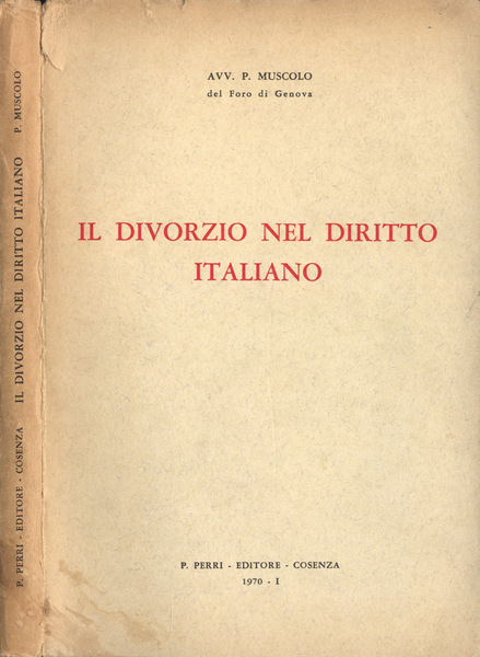 Il divorzio nel diritto italiano