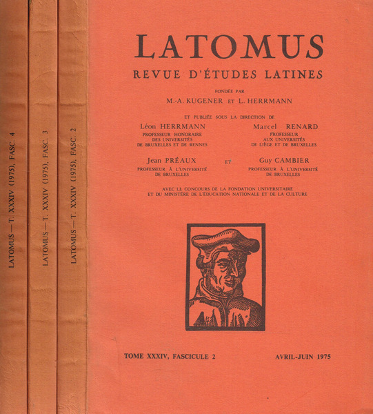 LATOMUS. REVUE D'ETUDES LATINES tome XXXIV fasc.2 3 4
