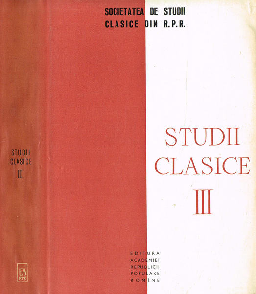 STUDII CLASICE vol.III