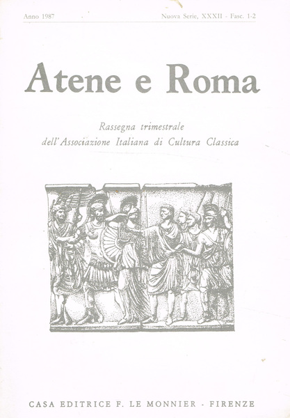 ATENE E ROMA anno XXXII n.s. fasc.1-2