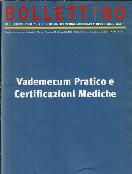 Bollettino dell'Ordine Provinciale di Roma dei Medici Chirurghi e degli …