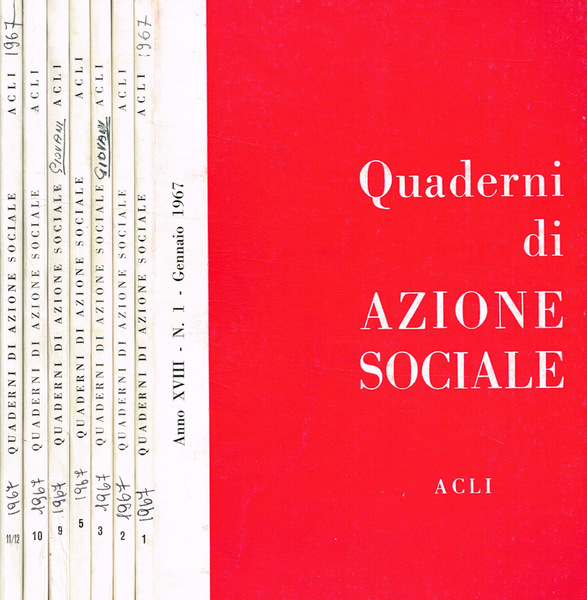 Quaderni di azione sociale. Rivista mensile anno XVIII n.1, 2, …