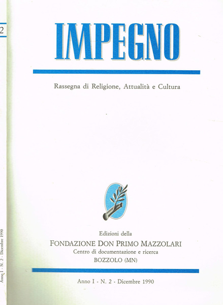 Impegno. Rassegna di religione, attualità e cultura. Anno I n.2