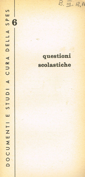 QUESTIONI SCOLASTICHE