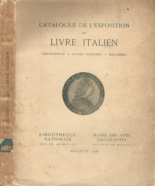 Catalogue de l'exposition di livre italien