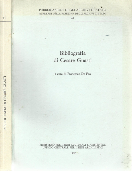 Bibliografia di Cesare Guasti