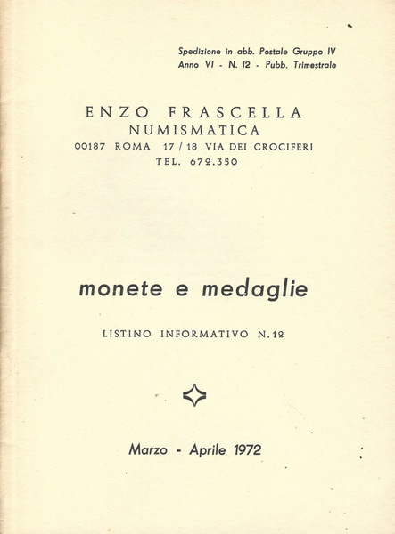 Monete e medaglie