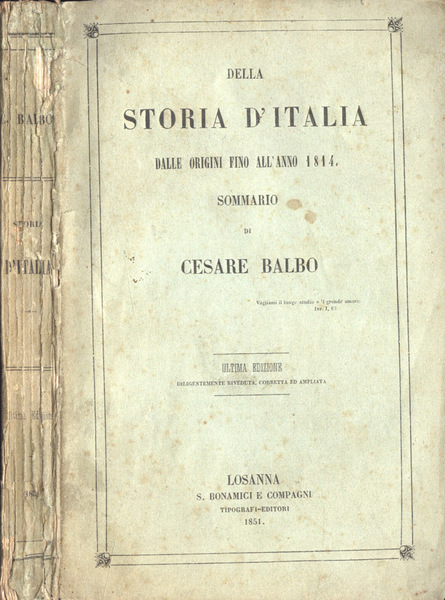 Della storia d' Italia