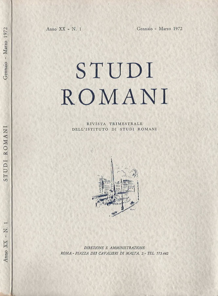 Studi Romani Anno XX - N. 1