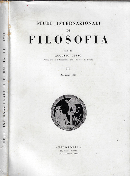 Studi internazionali di filosofia Vol. III anno 1971