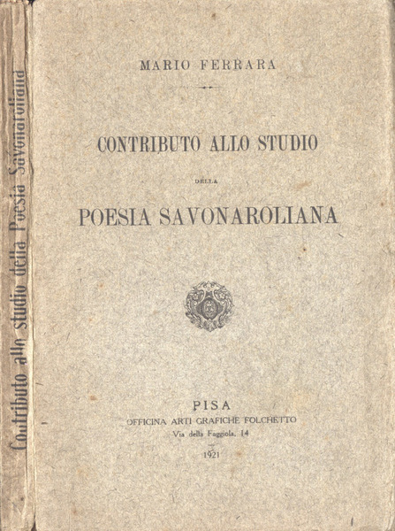 Contributo allo studio della poesia savonaroliana