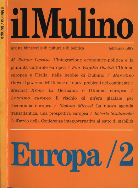 Il Mulino Anno XLVI Europa 2