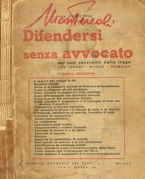 Difendersi senza avvocato