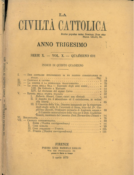 La Civiltà Cattolica 1879