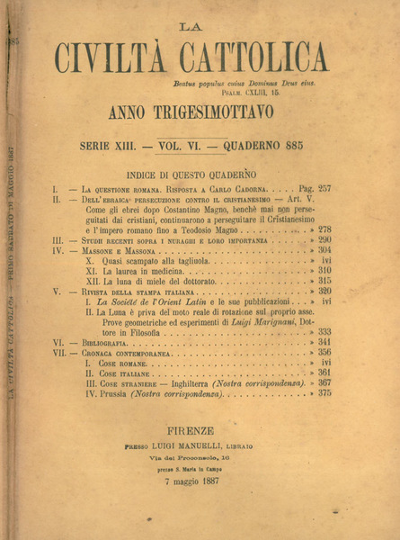 La Civiltà Cattolica 1887
