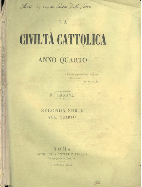 La Civiltà Cattolica 1853