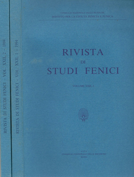 Rivista di studi Fenici Vol.XXI n.2 1993