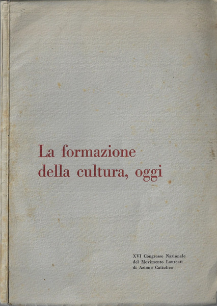 La formazione della cultura, oggi