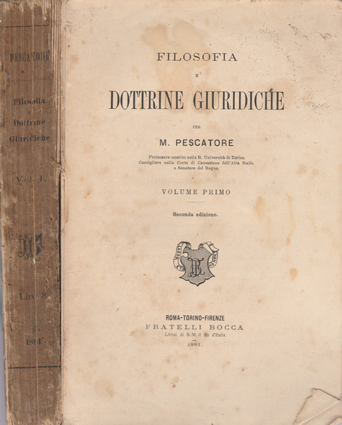 Filosofia e dottrine giuridiche vol I