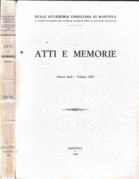 Atti e Memorie Vol. XXI