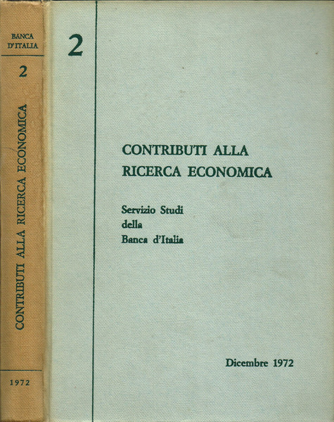 Contributi alla ricerca economica del Servizio Studi della Banca d'Italia …