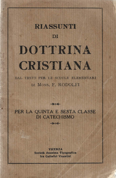 Riassunti di dottrina Cristiana