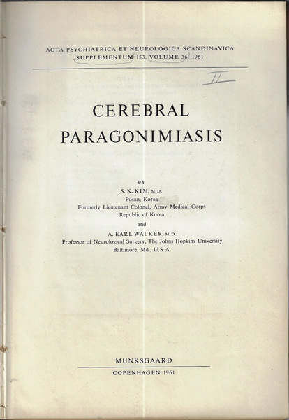 Cerebral paragonimiasis