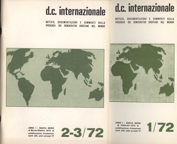 D. C. internazionale Anno 1972 n. 1, 2 - 3
