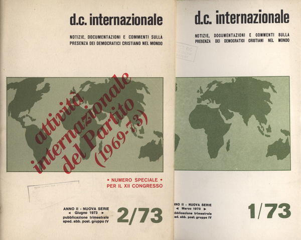 D. C. internazionale Anno 1973 n. 1, 2