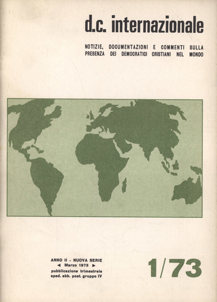 D. C. internazionale Anno 1973 n. 1