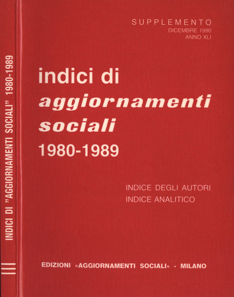 Indici di aggiornamenti sociali 1980 - 1989