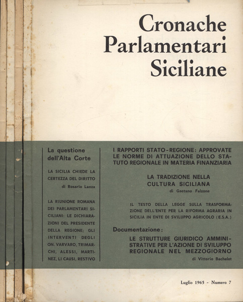 Cronache Parlamentari siciliane Anno IV n. 7 - 8 - …
