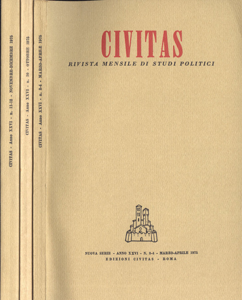Civitas Anno XXVI n. 3 - 4, 10, 11 - …