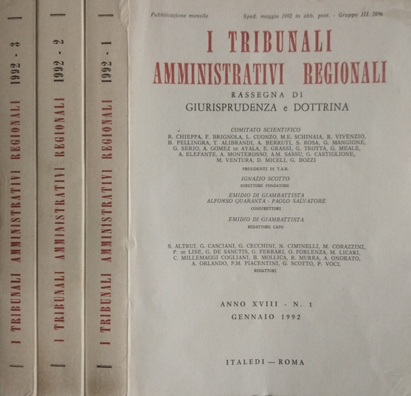 I tribunali amministrativi regionali Rassegna di giurisprudenza e dottrina