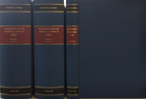Giustizia Civile. Repertorio generale annuale di legislazione bibliografia giurisprudenza