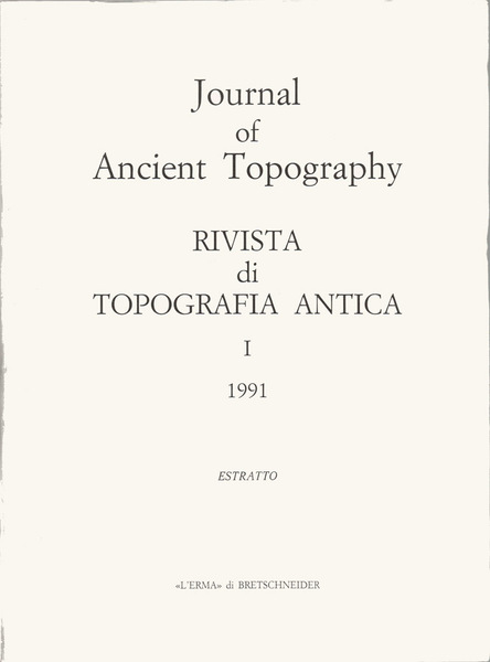 Journal of Ancient Topography - Rivista di Topografia Antica - …